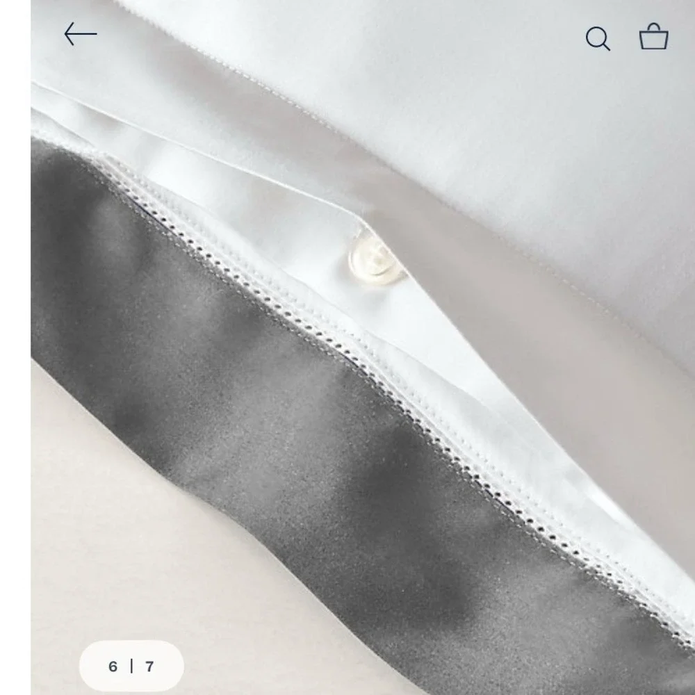 NEW Ralph Lauren Home Organic Cotton Sateen Border Sham‎ Graphite King